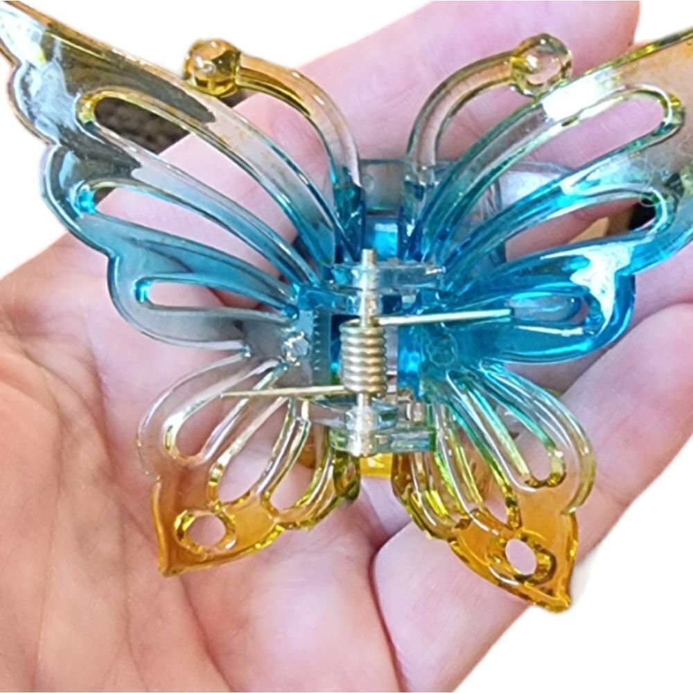 OMBRE hair clip claw yellow, turquoise #yt